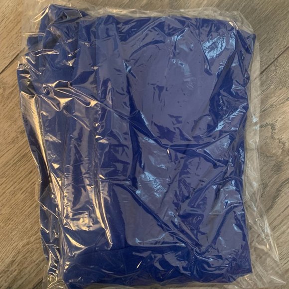 NWT LANDS' END 3/4 SLEEVE PONTE PLEATED COLUMN ZIP BACK DRESS COBALT BLUE 6P - Picture 5 of 12